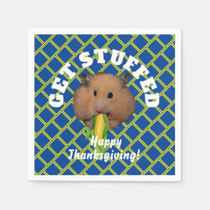 Serviette En Papier Funny Hamster Thanksgiving