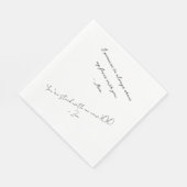 Serviette En Papier Funny Handwritten Custom Love Note (Coin)