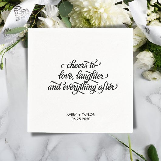 Serviette En Papier Funny Happily Ever After Wedding Napkins