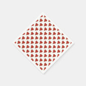 Serviette En Papier Funny Heart Pattern gold red + your backgr. & (Coin)