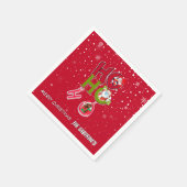 Serviette En Papier Funny HO HO HO Retro Christmas Holiday (Coin)