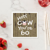 Serviette En Papier Funny Holy Cow Vous avez 60 ans Humoristique Anniv (En situation)
