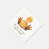 Serviette En Papier Funny Jaune Canard Jouer Wink Smile - Texte Person (Coin)
