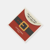 Serviette En Papier Funny Joyeux Noël Père Noël Naughty & Nice (Coin)