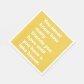 Serviette En Papier Funny Lake House Friends Citer Parti Jaune (Coin)