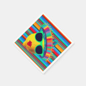 Serviette En Papier Funny Lemon Lady With Sombrero Party (Coin)