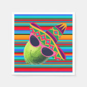 Serviette En Papier Funny Lime With Sombrero Party (Devant)