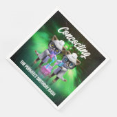 Serviette En Papier Funny Mad Chat Scientists Purrfect Anniversaire (Coin)
