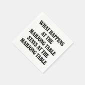 Serviette En Papier Funny Mahjong Lover Quote Mahj Humor Hostess (Coin)