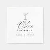 Serviette En Papier Funny Martini Olive Un autre Cocktail Mariage (Devant)