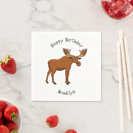 Serviette En Papier Funny moose (En situation)