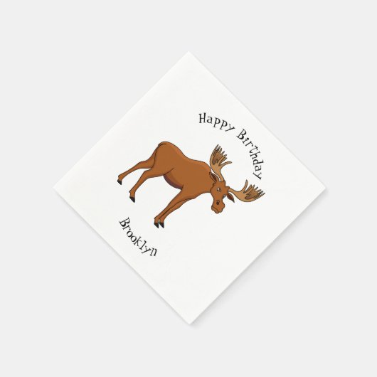 Serviette En Papier Funny moose (Coin)