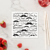 Serviette En Papier Funny Mustache (En situation)