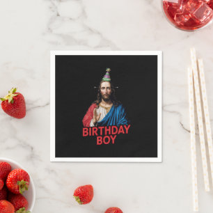 Serviette En Papier Funny Noël Jésus Enfant d'anniversaire