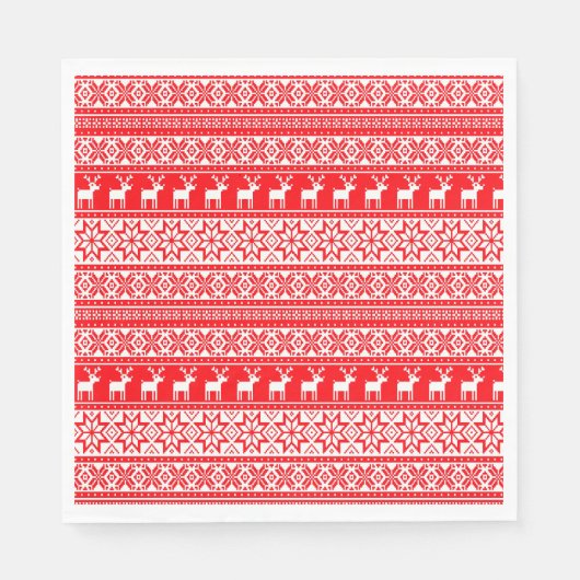 Serviette En Papier Funny Nordic Laid Christmas Sweater Party (Devant)