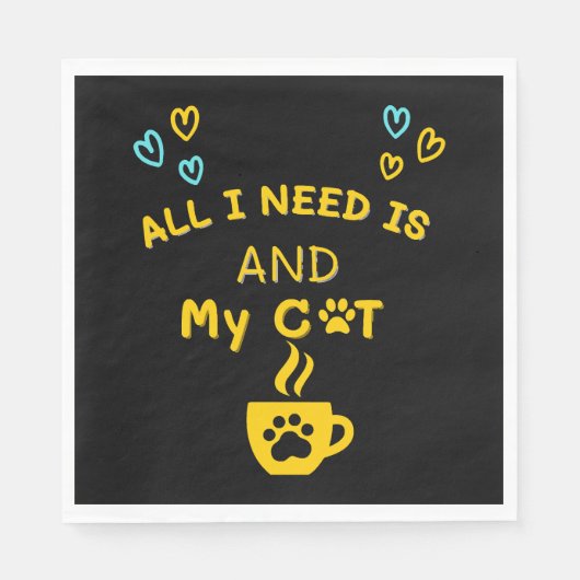Serviette En Papier Funny Orange Cat Coffee Mug Cat Lover T-Shirt (Devant)