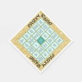 Serviette En Papier Funny Party Bingo Gold Parties scintillant Turquoi (Coin)