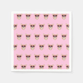 Serviette En Papier Funny Pembroke Welsh Corgi Motif rose (Devant)