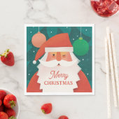 Serviette En Papier Funny Père Noël | Joyeux Noël Fête (En situation)