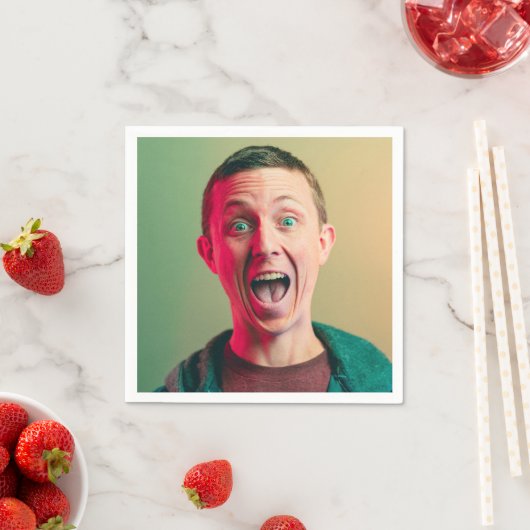 Serviette En Papier Funny Photo Anniversaire Fête (En situation)