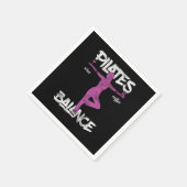 Serviette En Papier Funny Pilates Balancing Yoga Fitness Wine Drinker (Coin)
