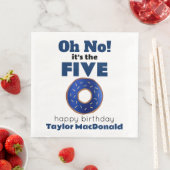 Serviette En Papier Funny Police Donut 50e anniversaire (En situation)