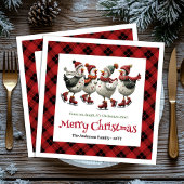Serviette En Papier Funny quirky chickens napkins personalized Christm