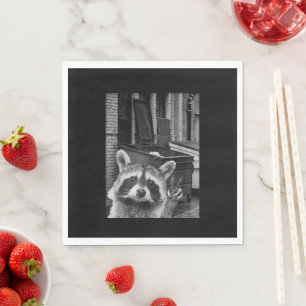 Serviette En Papier Funny Raccoon Selfie Raccoon Funny Raccoon