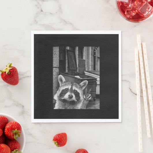 Serviette En Papier Funny Raccoon Selfie Raccoon Funny Raccoon (En situation)