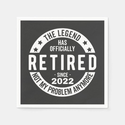 Serviette En Papier funny retirement, retired, retired firefighter, re (Devant)