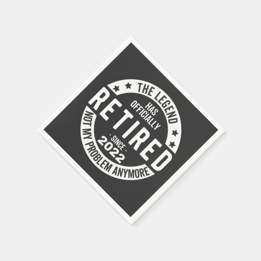 Serviette En Papier funny retirement, retired, retired firefighter, re (Coin)