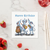 Serviette En Papier Funny Romantic Mouse Band - Joyeux anniversaire (En situation)