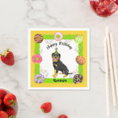 Serviette En Papier Funny Rottweiler Donuts Party Anniversaire (En situation)