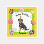 Serviette En Papier Funny Rottweiler Donuts Party Anniversaire (Devant)