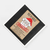 Serviette En Papier Funny Santa Claus Poster Recherché (Coin)