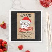 Serviette En Papier Funny Santa Claus Poster Recherché (En situation)