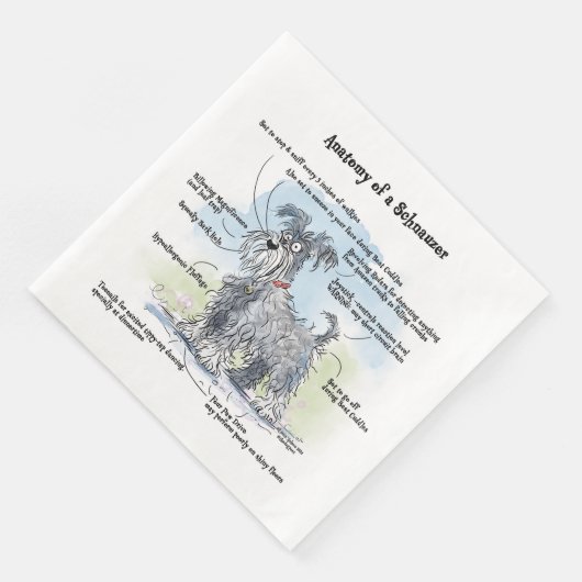 Serviette En Papier Funny Schnauzer Papier Napkin (Coin)