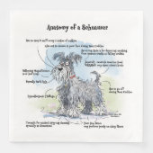 Serviette En Papier Funny Schnauzer Papier Napkin (Devant)
