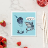 Serviette En Papier Funny shark diver lunch time :nice bubbles bro (En situation)