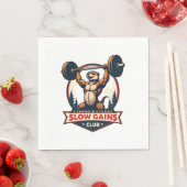 Serviette En Papier Funny Sloth Gym Shirt Vintage Strong and Slow Desi (En situation)