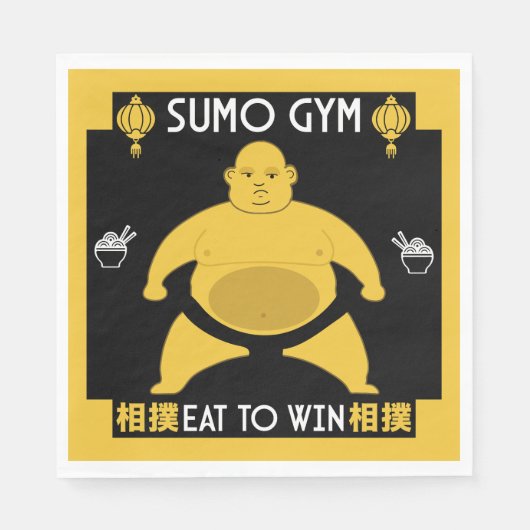 Serviette En Papier Funny Sumo Wrestler (Devant)
