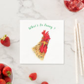 Serviette En Papier Funny Surprised Curious Rooster (En situation)