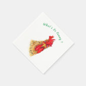 Serviette En Papier Funny Surprised Curious Rooster (Coin)