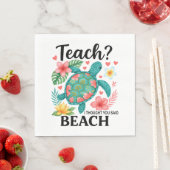 Serviette En Papier Funny Teacher Beach Tortue d'été (En situation)