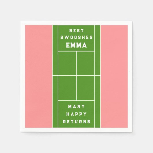 Serviette En Papier Funny Tennis Party (Devant)