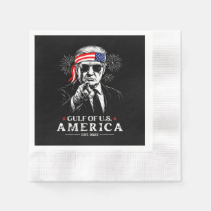 Serviette En Papier Funny Trump Golfe Des USA Amérique 2025 4 juillet