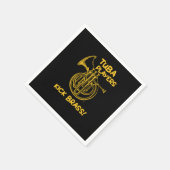 Serviette En Papier Funny Tuba Players Kick Brass Musicien Musique (Coin)