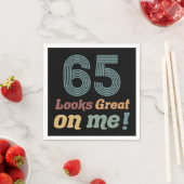 Serviette En Papier Funny Vintage 65e anniversaire (En situation)