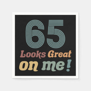 Serviette En Papier Funny Vintage 65e anniversaire