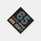 Serviette En Papier Funny Vintage 65e anniversaire (Coin)